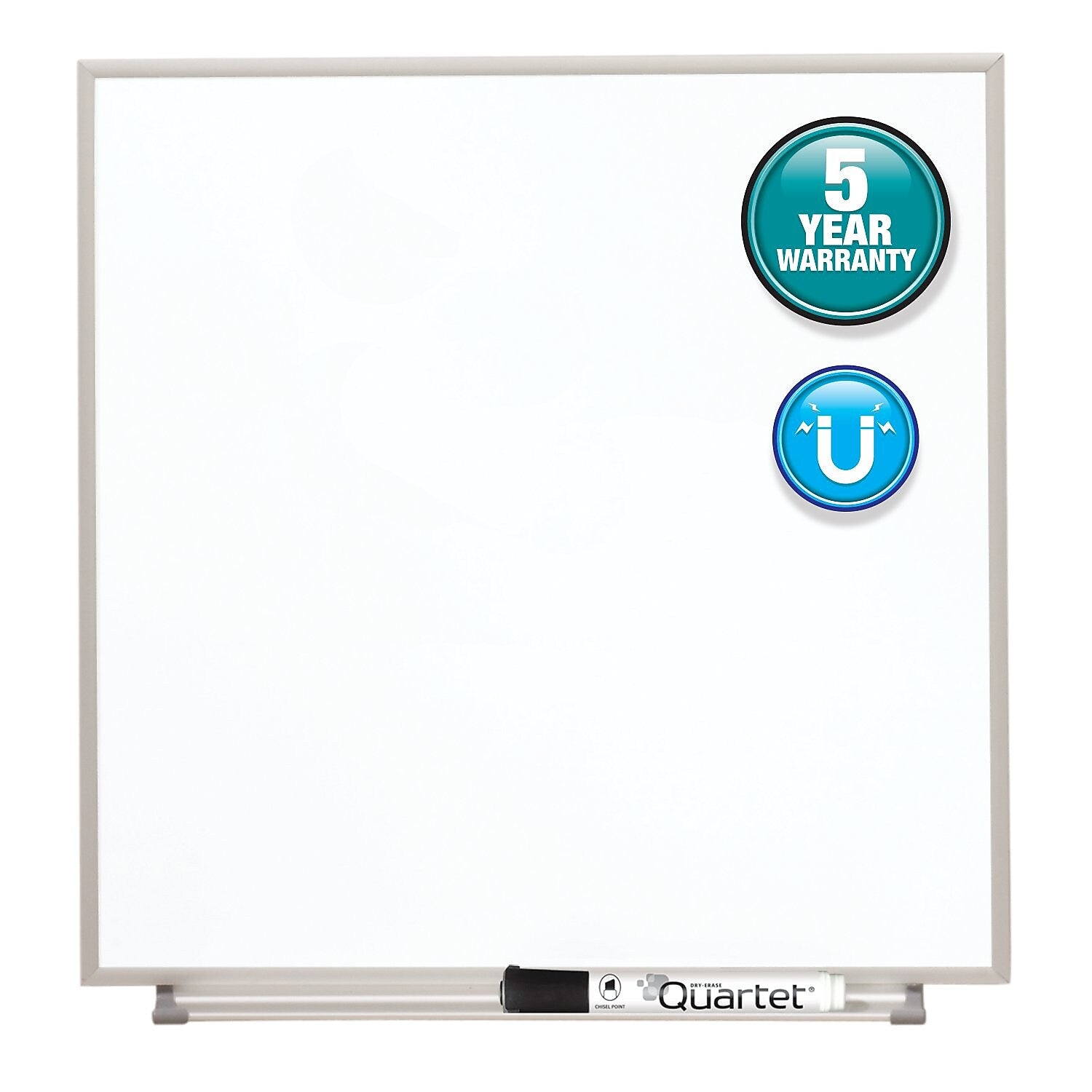 Quartet Matrix Painted Steel Dry-Erase Whiteboard, Aluminum Frame, 16" x 16" (M1616)
