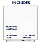 Quartet Matrix Painted Steel Dry-Erase Whiteboard, Aluminum Frame, 16" x 16" (M1616)