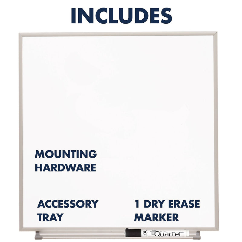 Quartet Matrix Painted Steel Dry-Erase Whiteboard, Aluminum Frame, 16" x 16" (M1616)