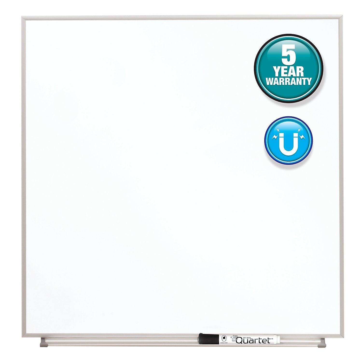 Quartet Matrix Painted Steel Dry-Erase Whiteboard, Aluminum Frame, 23" x 23" (M2323)