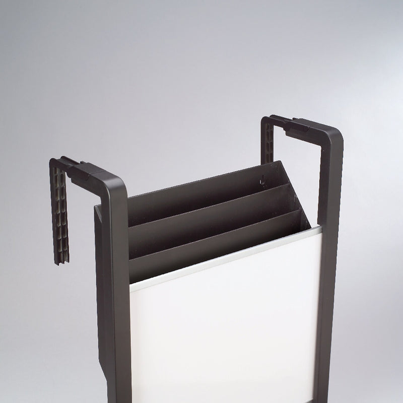 Quartet® Hanging File Pocket with 3 Pockets and Magnetic Whiteboard,  Black (OFD/76-760260)