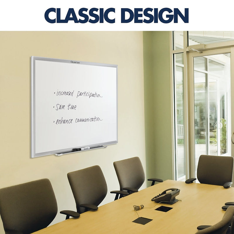 Quartet Classic Total Erase Dry-Erase Whiteboard, Aluminum Frame, 2' x 1.5' (S531)