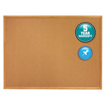 Quartet Classic Cork Bulletin Board, Oak Frame, 4'H x 8'W (308)