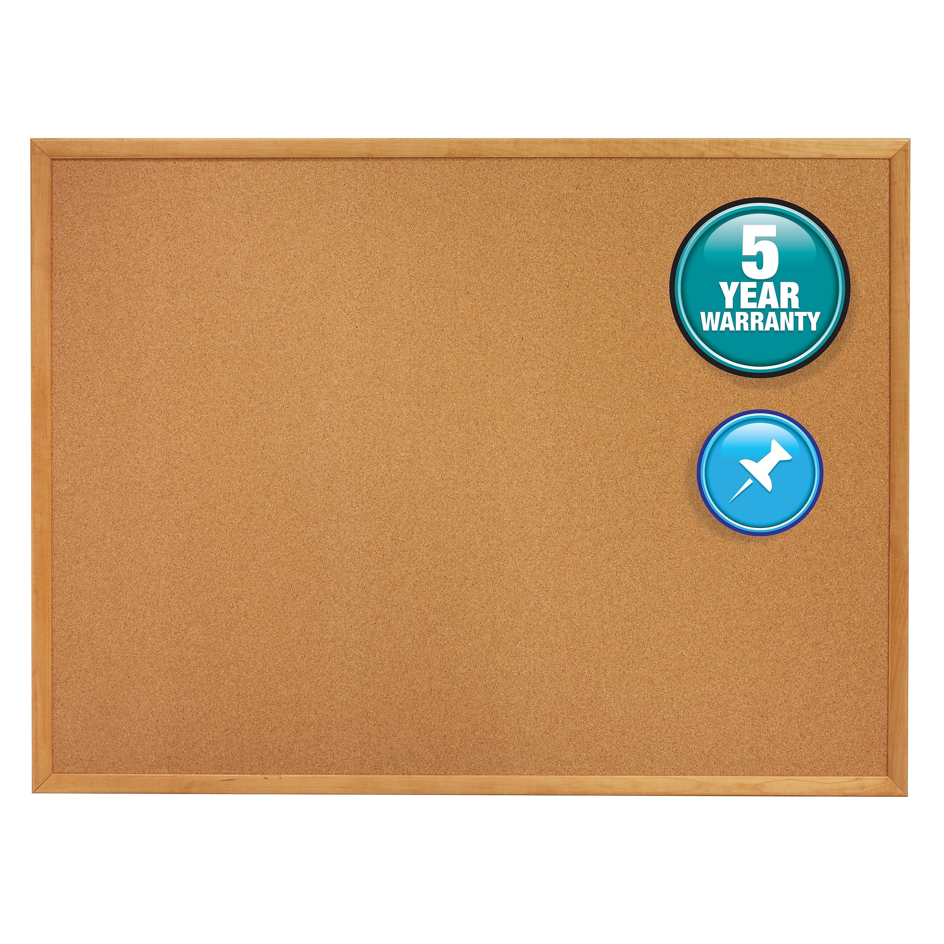 Quartet Classic Cork Bulletin Board, Oak Frame, 4'H x 8'W (308)