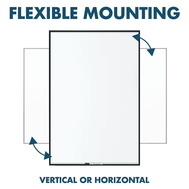 Quartet Fusion Nano-Clean Magnetic Dry-Erase Whiteboard, Anodized Aluminum Frame, 3' x 4' (NA4836FB)