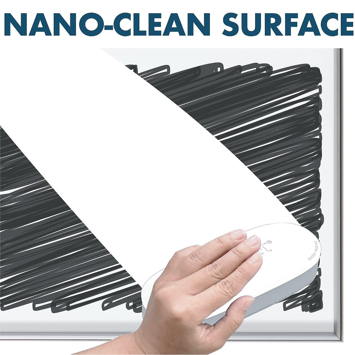 Quartet Fusion Nano-Clean Magnetic Dry-Erase Whiteboard, Anodized Aluminum Frame, 4' x 8' (NA9648F)