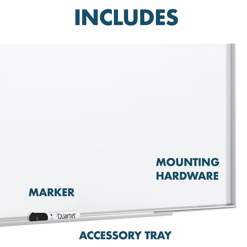 Quartet Fusion Nano-Clean Magnetic Dry-Erase Whiteboard, Anodized Aluminum Frame, 4' x 8' (NA9648F)