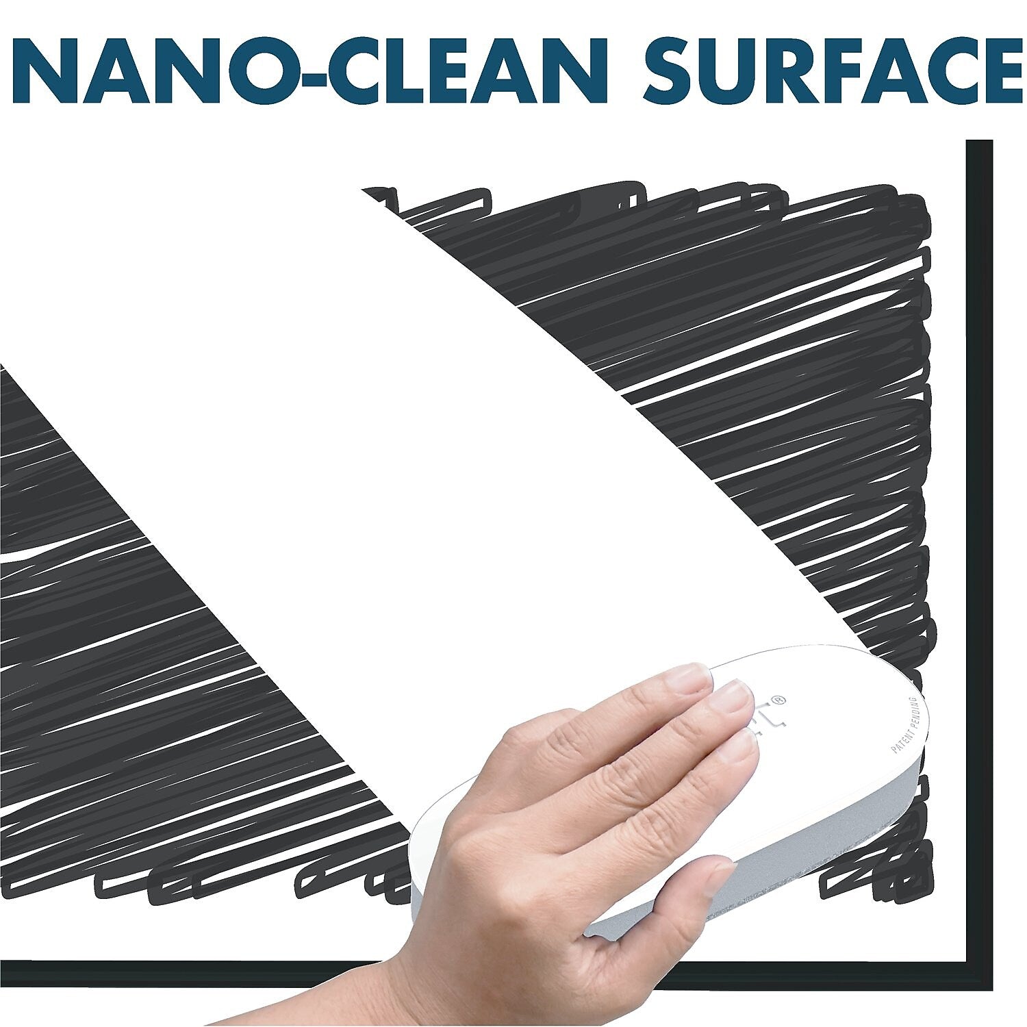 Quartet Fusion Nano-Clean Magnetic Dry-Erase Whiteboard, Anodized Aluminum Frame, 3' x 4' (NA4836FB)