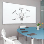 Quartet Fusion Nano-Clean Magnetic Dry-Erase Whiteboard, Anodized Aluminum Frame, 4' x 8' (NA9648F)