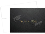 Great Papers! Gold Grad Foil Matte Personal Thank You Notecards, Black, 50/Pack (2019018)
