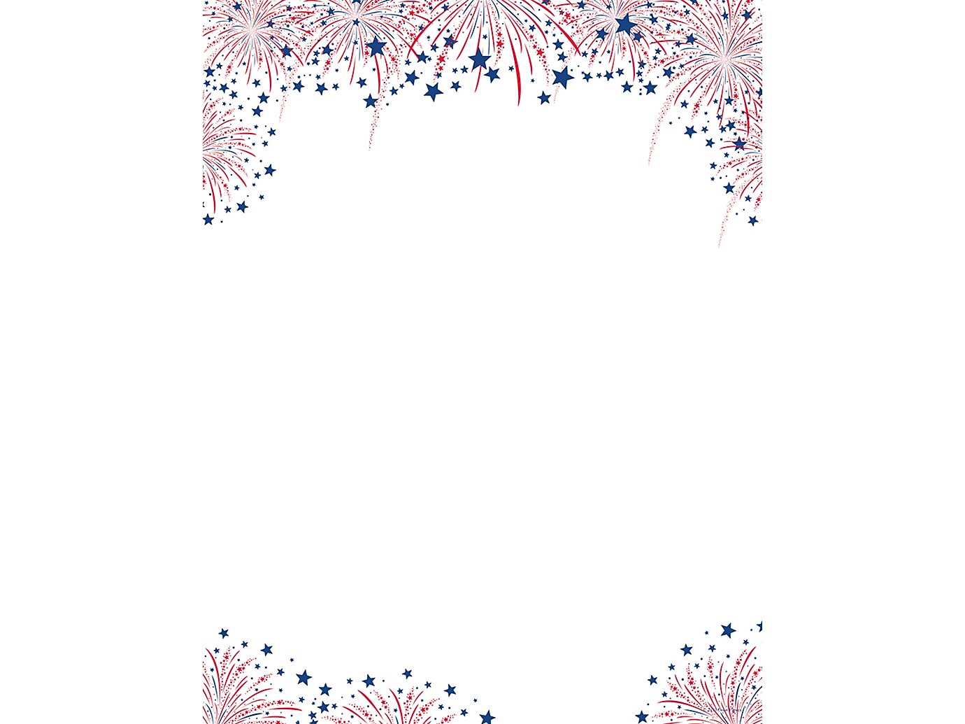 Great Papers! Fireworks Patriotic Letterhead, Multicolor, 80/Pack (2019052)