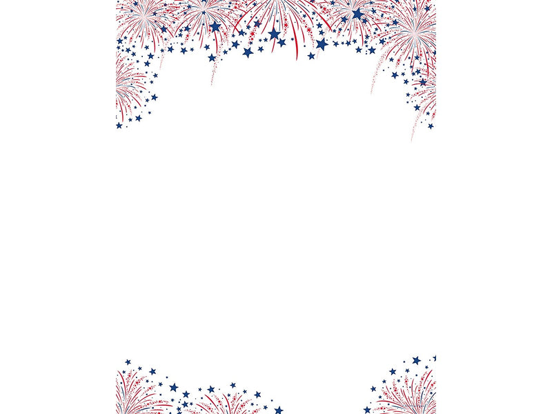 Great Papers! Fireworks Patriotic Letterhead, Multicolor, 80/Pack (2019052)