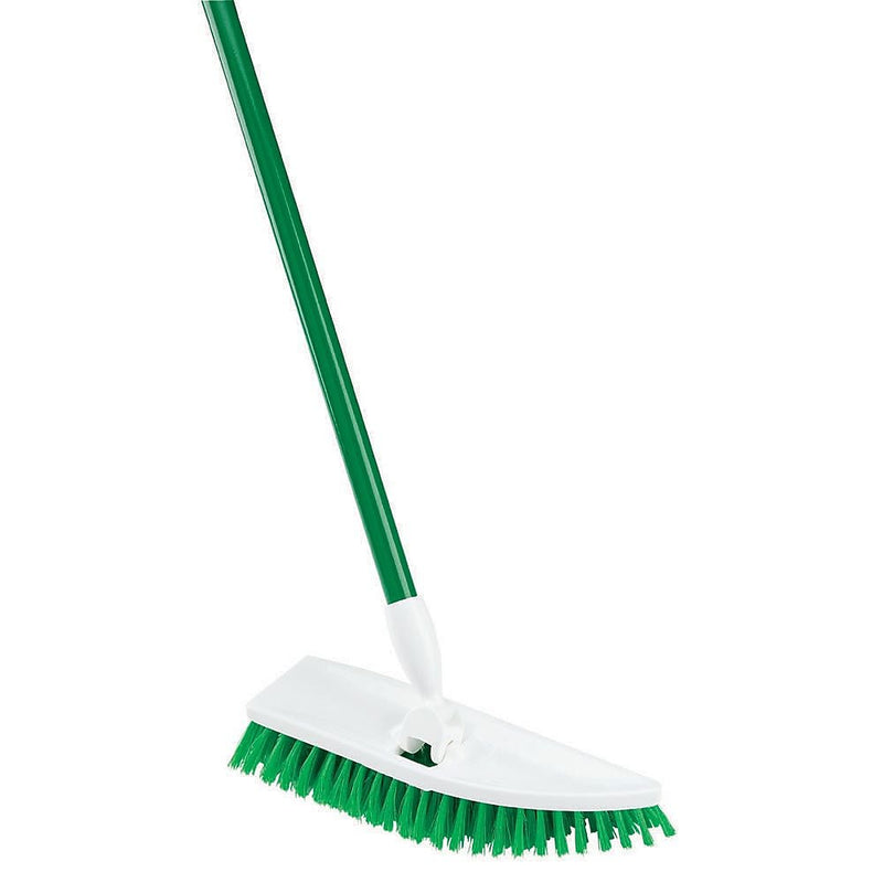Libman No Knees Floor Scrub, Steel Handle, 11", Green & White, 4 Pack, (0122)