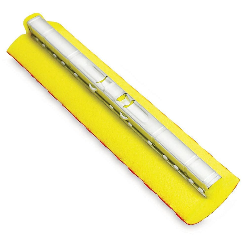 Libman Roller Mop with Scrub Brush Refill, Synthetic, 12"W Head Yellow & Red, 6/Carton (0956)