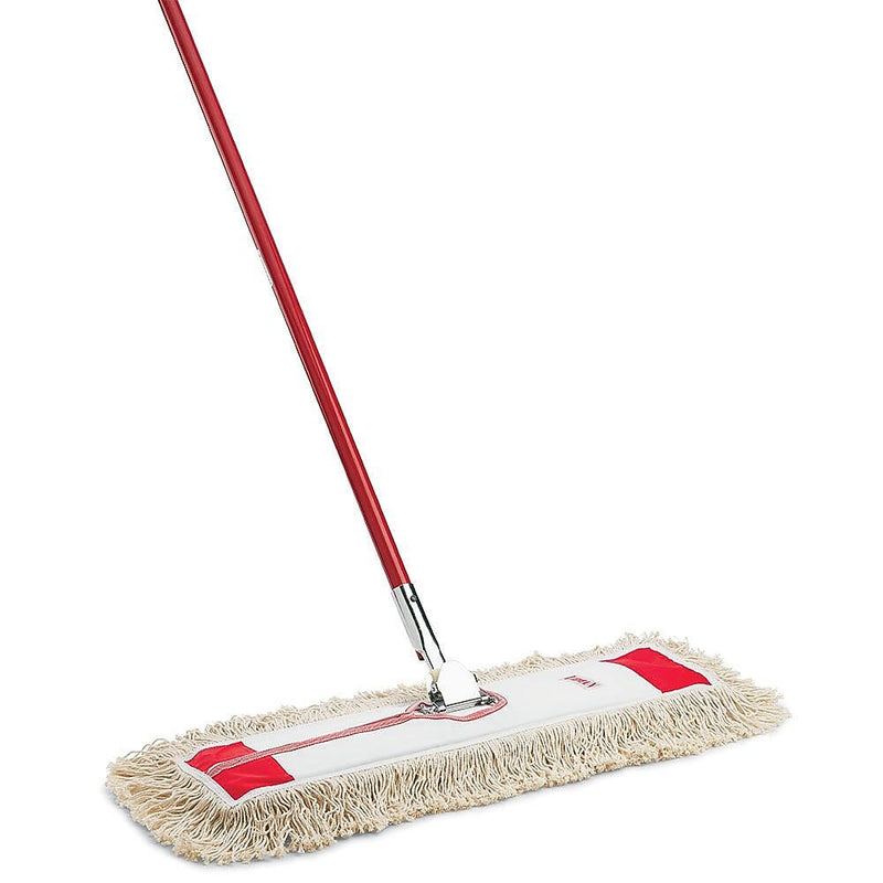 Libman 24" Dust Mop, 100% Cotton, 24" x 5", Red & White, Case of 6, (0922)