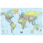 House of Doolittle Laminated World Map, 50" x 33" (HOD710)