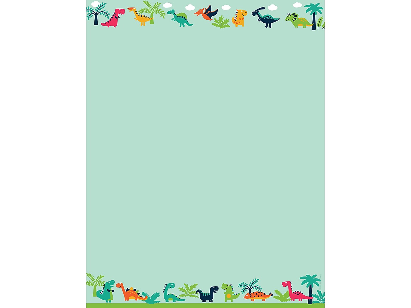 Great Papers! Happy Dinosaur Children Letterhead, Multicolor, 80 Per Pack (2019054)