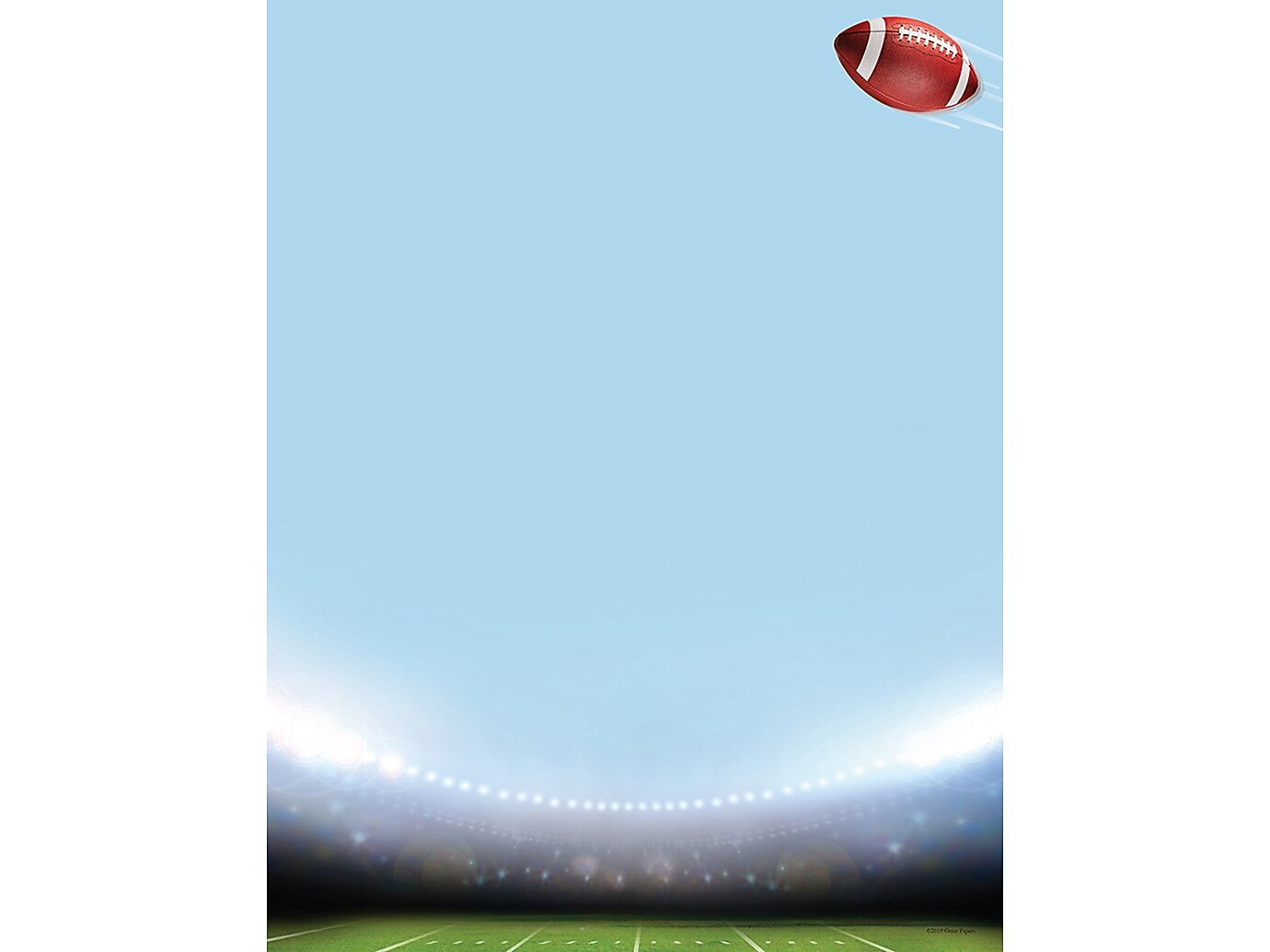 Great Papers! Game Time Football Letterhead, Multicolor, 80 Per Pack (2019060)