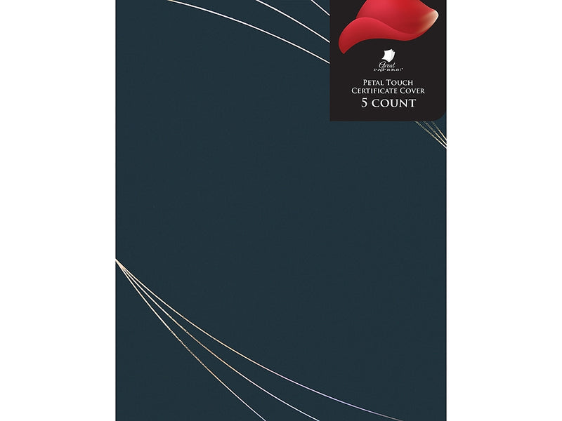Great Papers Petal Touch Certificate Holders, 9.34" x 12", Midnight Blue, 5/Pack (2019001)