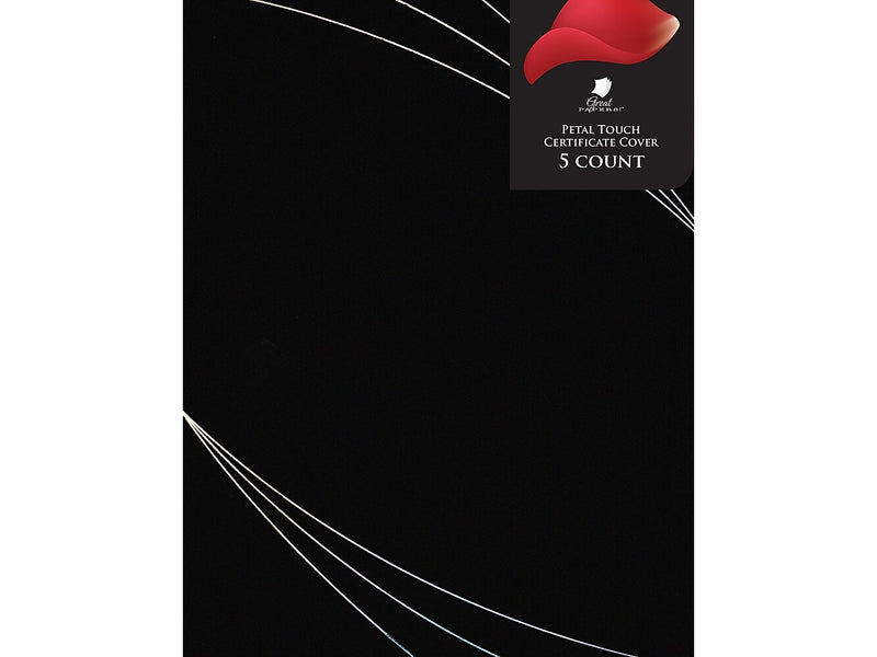 Great Papers Petal Touch Certificate Holders, 9.34" x 12", Modern Black, 5/Pack (2019002)