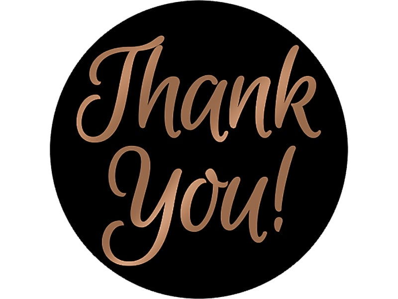 Decker Glass Thank You Label (DL1230C)