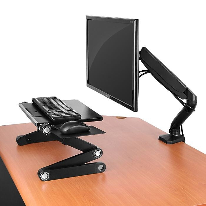 Uncaged Ergonomics Adjustable Single Computer Monitor LCD Arm/Mount, Black (MM-b)
