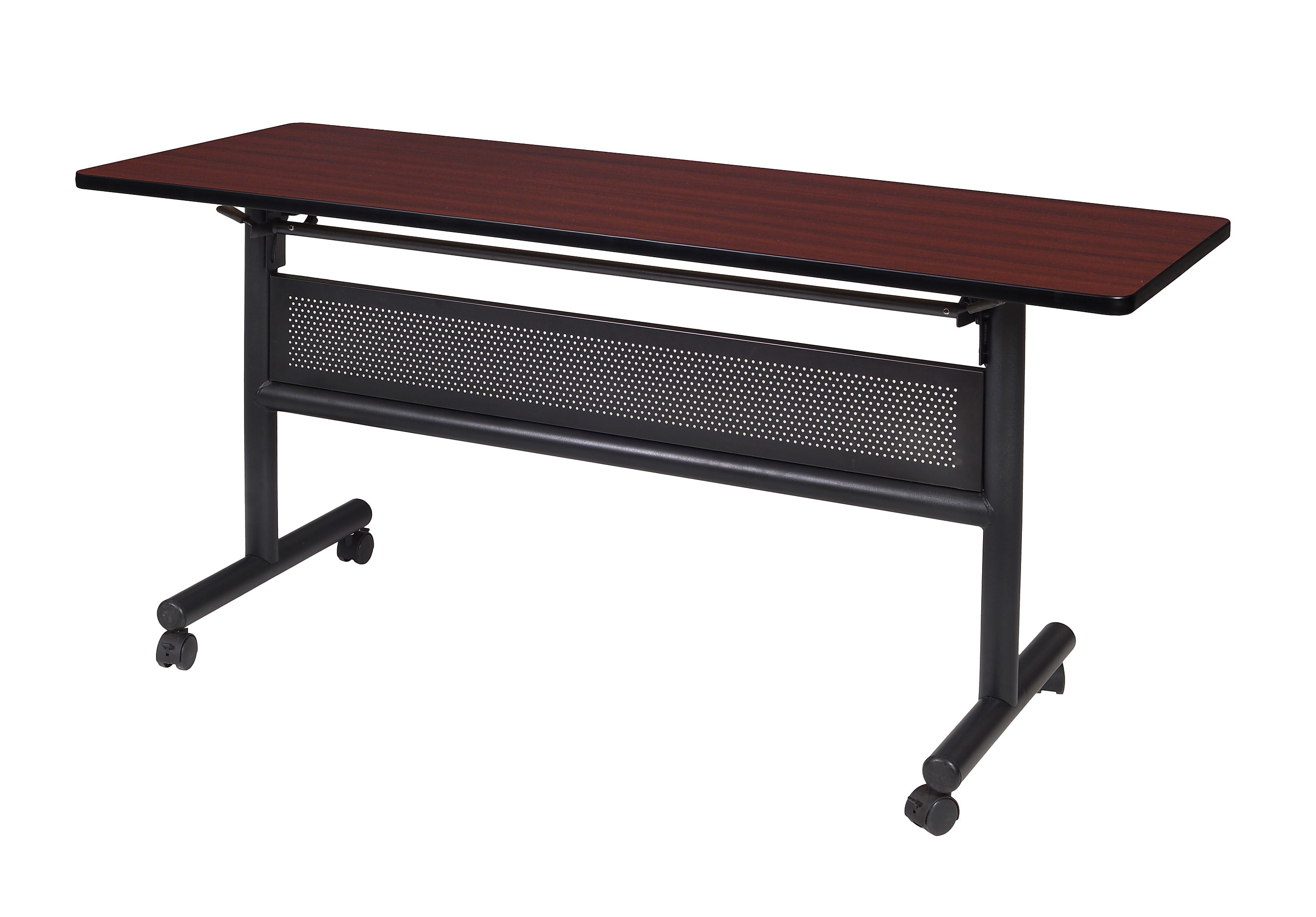 Regency Kobe Flip Top Mobile Training Table, 24"D x 60"W, Mahogany (MKFTM6024MH)