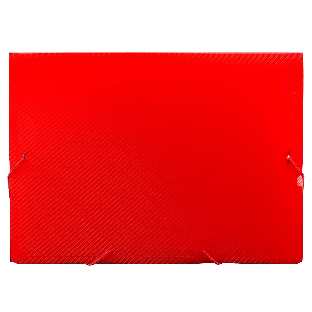 JAM Paper 13 Pocket Plastic Expanding File, Accordion Folders, Letter Size, 9 x 13, Red, 24/Pack (21621715B)
