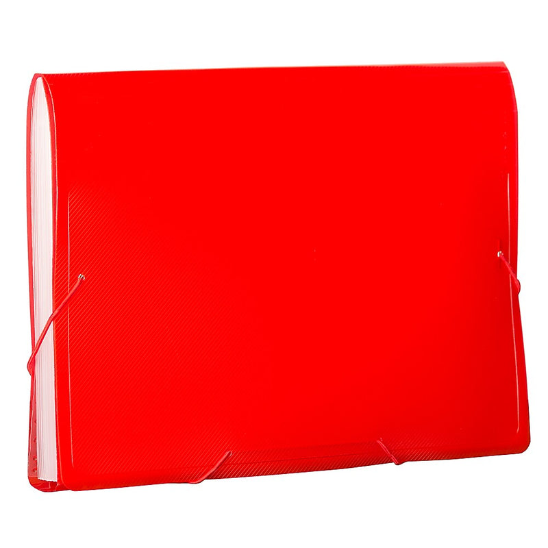 JAM Paper 13 Pocket Plastic Expanding File, Accordion Folders, Letter Size, 9 x 13, Red, 24/Pack (21621715B)