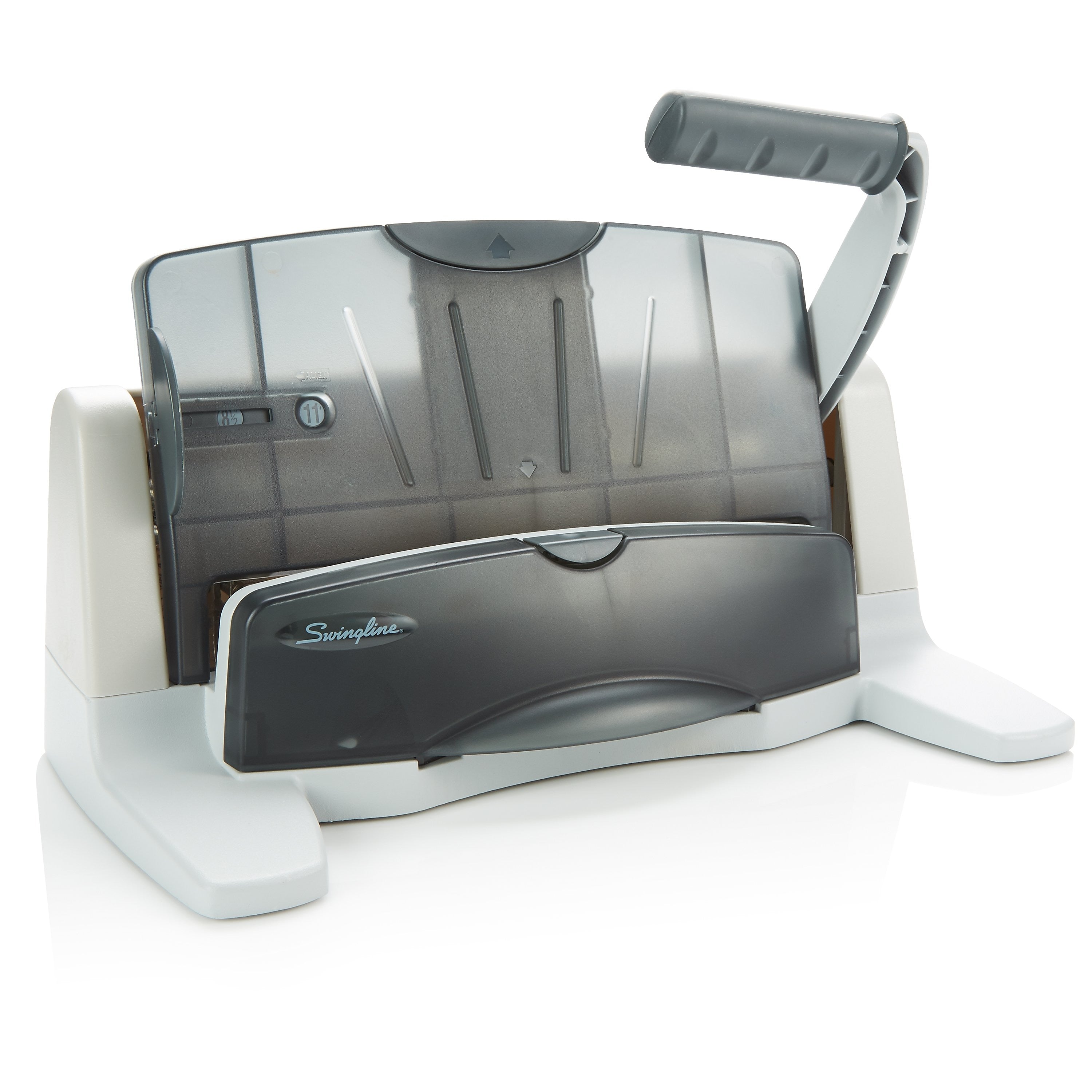 Swingline LightTouch Desktop Adjustable Hole Punch, 40 Sheet Capacity, Gray (74357)