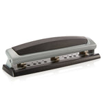 Swingline Precision Pro Desktop Adjustable Hole Punch, 10 Sheet Capacity, Black/Silver (74037)