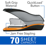 Swingline Optima 70 Reduced-Effort Desk Stapler, 70-Sheet Capacity, Silver (87875)