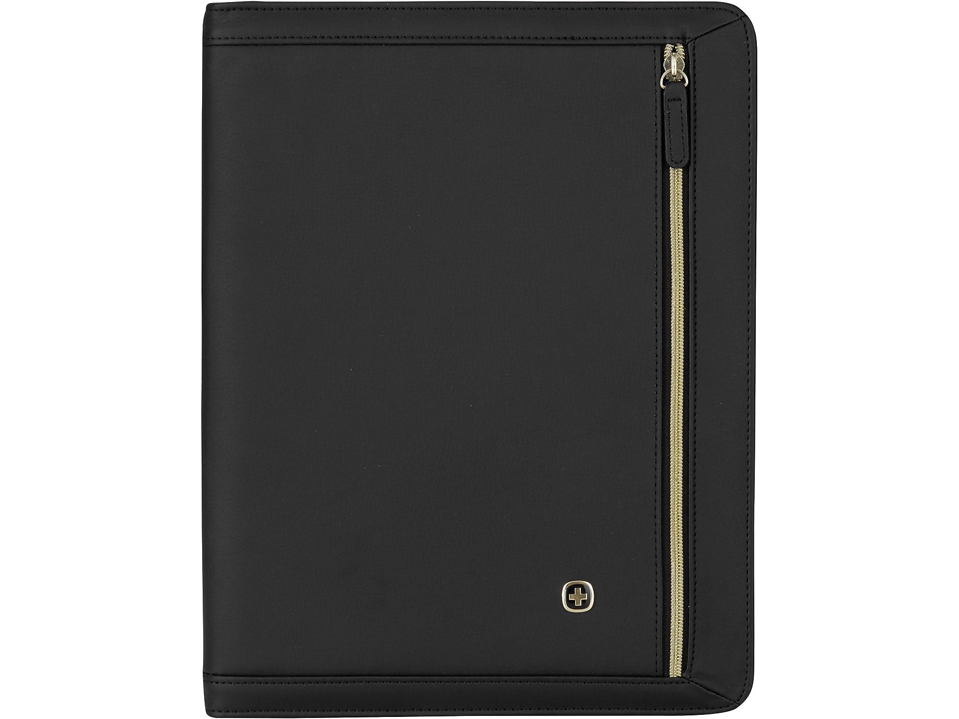 Wenger Amelie Polyester Padfolio with Zipper Closure, Black (601676)