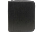 M-Edge Wireless Charging Faux Leather Padfolio with Zipper Closure, Black (UN1-PP-PU-B)