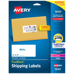Avery TrueBlock Laser/Inkjet Shipping Labels, Sure Feed Technology, 2" x 4", White, 10 Labels/Sheet, 10 Sheets/Pack (18163)
