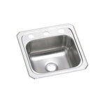 Elkay Celebrity 15" x 15" x 6-1/8", Single Bowl Top Mount Bar Sink, Brushed Satin (BCR152)