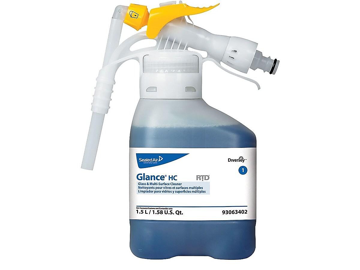 Glance HC Glass & Multi-Surface Cleaner, Ammonia, 50.7 oz., 2/Carton (93063402)