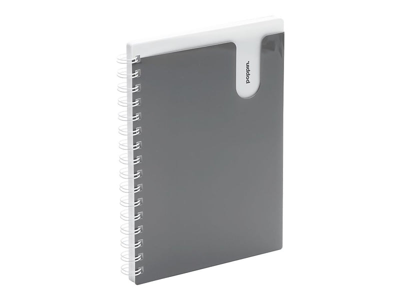 Poppin Pocket Notebook, 8.5" x 6", College Ruled, 80 Sheets, Dark Gray (104436)