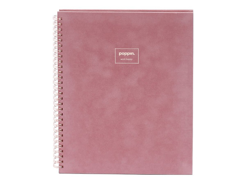 Poppin Velvet 1-Subject Professional Notebooks, 8.25" x 10.25", College Ruled, 40 Sheets, Pink (106158)