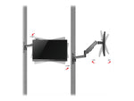 SIIG High Premium Aluminum Gas Spring Wall Mount - Single Monitor Arm, Up to 32", Black (CE-MT2L12-S1)