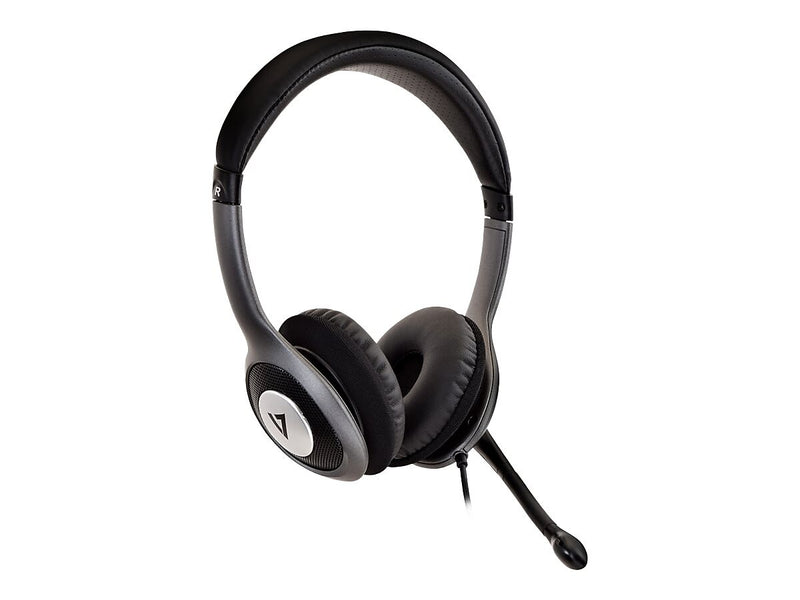 V7 Noise Canceling Stereo Headset, Over-the-Head, Gray/Black (HU521-2NP)