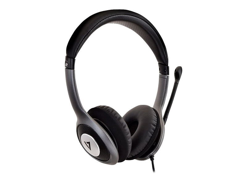 V7 Noise Canceling Stereo Headset, Over-the-Head, Gray/Black (HU521-2NP)