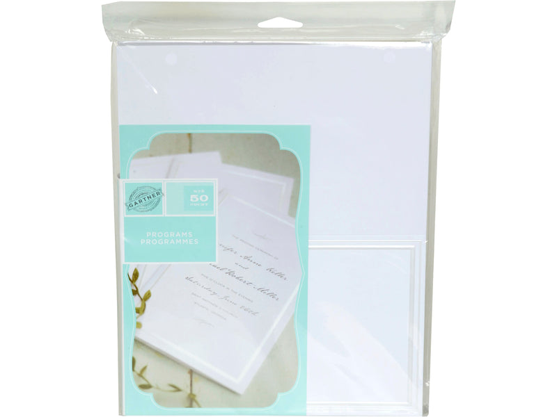 Gartner Studios Matte Blank Cards, Pearl/White, 50/Pack (61407)