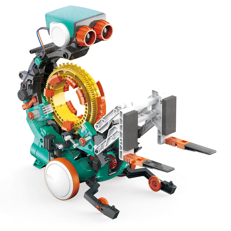 Elenco Teach Tech Mech-5 Mechanical Coding Robot, 220 Pieces (EE-TTC895)