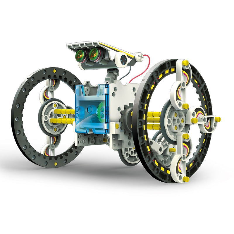 Elenco Teach Tech SolarBot.14 Solar Robot Kit, 250 Pieces, Blue/Yellow (EE-TTG615)