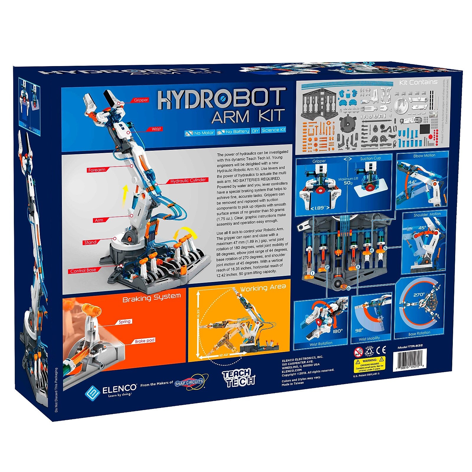 Elenco Teach Tech HydroBot Arm Kit, 230 Pieces (EE-TTR632)