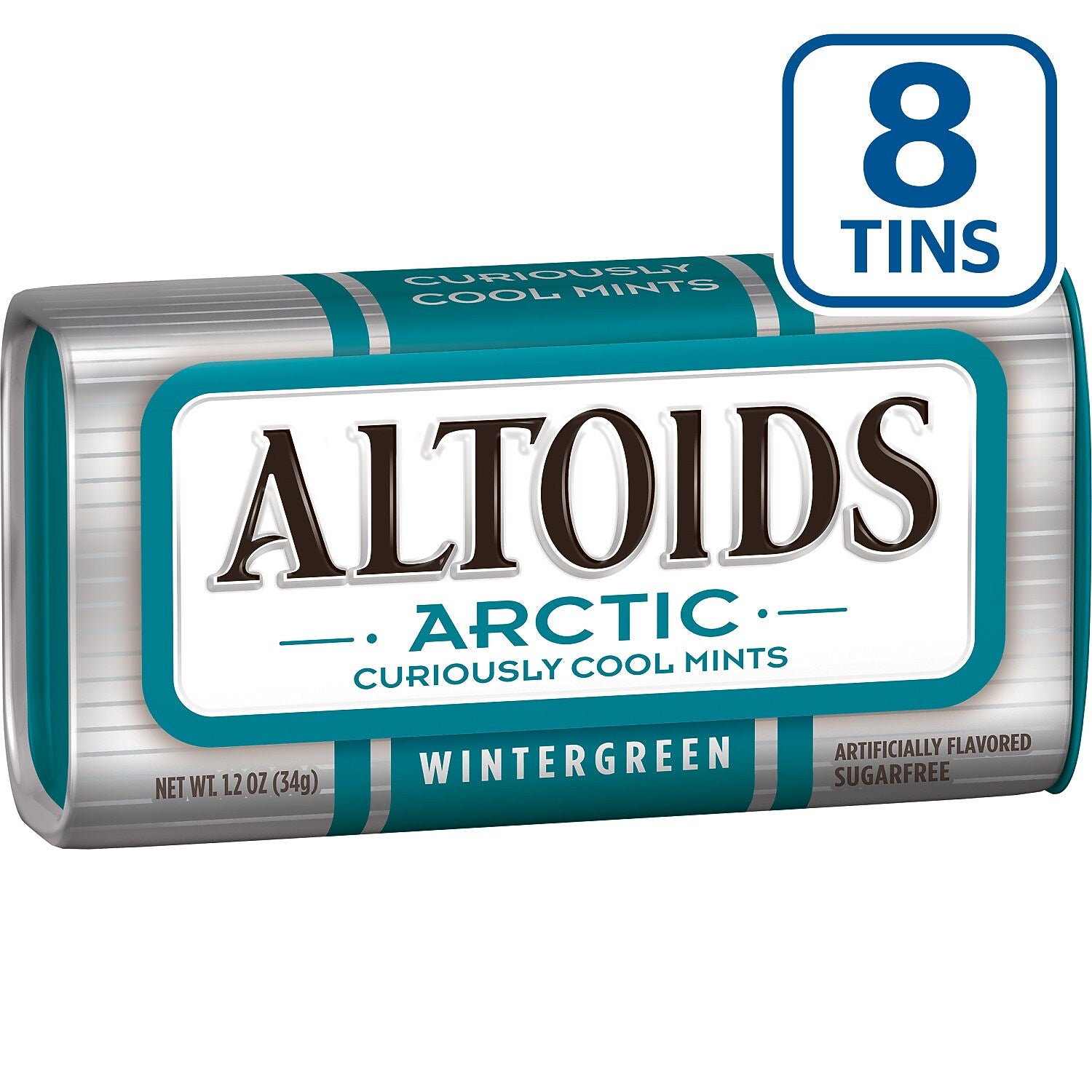 Altoids Arctic Sugar Free Wintergreen Mints, 9.6 oz., 8/Pack (209-00489)