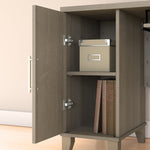 Bush Furniture Somerset 72W L Shaped Desk with Hutch and Lateral File Cabinet, Ash Gray (SET009AG)