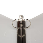 JAM Paper 1 1/2" 3-Ring Flexible Poly Binders, Clear Glass Twill (762T15CL)