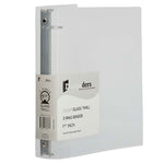 JAM Paper 1 1/2" 3-Ring Flexible Poly Binders, Clear Glass Twill (762T15CL)
